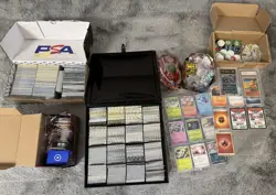 Huge Collection Bulk Lot of Thousands of Pokemon Cards Supplies Accessories Tin - Image 1
