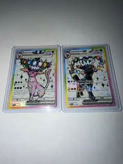 Pokemon TCG Umbreon Ex Espeon Ex Svp 175 176 Promo Pair NM Prismatic Evolution - Image 1