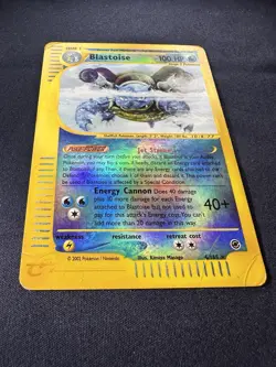 2002 POKEMON EXPEDITION SET #4/165 BLASTOISE REVERSE HOLO RARE MP - Image 3