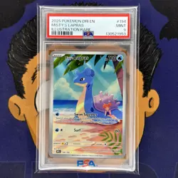PSA 9 MINT 2025 Pokemon Destined Rivals MISTY'S LAPRAS #194 Illustration Rare - Image 2