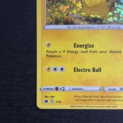 Pikachu 007/015 McDonald's 2022 Holo Pokemon TCG Card LP-MP - Image 3
