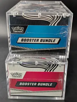 2x Pokemon Black Bolt White Flare Sealed Booster Bundle Display Case W/Acrylic - Image 5
