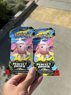 2 PK Pokemon TCG Mega Evolution Perfect Order SEALED Blister Pack - Image 1