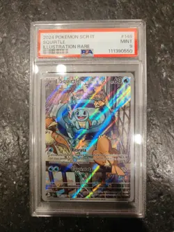 POKEMON SQUIRTLE ILLUSTRATION Rare SCR IT 148/142 PSA 9 - ITALIANO - Image 1