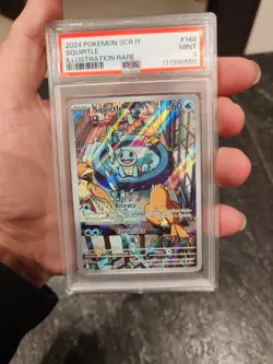 POKEMON SQUIRTLE ILLUSTRATION Rare SCR IT 148/142 PSA 9 - ITALIANO - Image 4