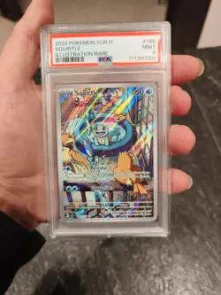POKEMON SQUIRTLE ILLUSTRATION Rare SCR IT 148/142 PSA 9 - ITALIANO - Image 5