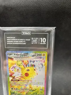 Pikachu ex 238/191 SV08 Surging Sparks SIR Full Art Holo TAG 10 2024 - Image 3