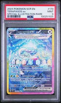 PSA 9 2024 POKEMON STELLAR CROWN #170 TERAPAGOS ex SPECIAL ILLUSTRATION RARE - Image 1