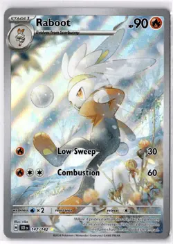 Raboot 147/142 Illustration Rare Stellar Crown Pokemon Holo Near Mint - Image 1