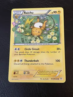Rare Raichu Pokemon Card RC9/RC32 Radiant Collection Excellent Condition - Image 1