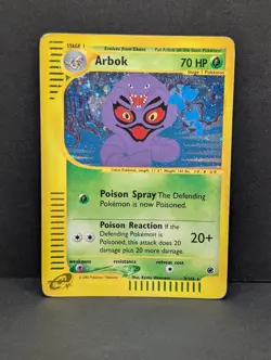 Arbok 003/165 Expedition Base Set Holo Rare Pokemon TCG Nintendo e-reader MP+ - Image 1
