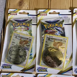 Pokemon Brilliant Stars Checklane Blister Pack - Eevee or Flapple - Lot of 10 - Image 2