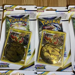 Pokemon Brilliant Stars Checklane Blister Pack - Eevee or Flapple - Lot of 10 - Image 3
