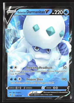 Pokemon TCG - Galarian Darmanitan V Holo Ultra Rare SWSH04: Vivid Voltage 036/18 - Image 1