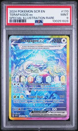 PSA 9 2024 POKEMON STELLAR CROWN #170 TERAPAGOS ex SPECIAL ILLUSTRATION RARE - Image 1