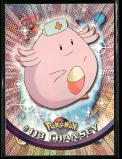 Chansey #113 Topps Trading Cards Series 2 Blue Logo Pokemon Near Mint - Image 1