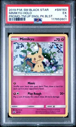 POKEMON TEAM UP MIMIKYU #SM163 HOLO PSA 5 EX #117652601 - Image 1