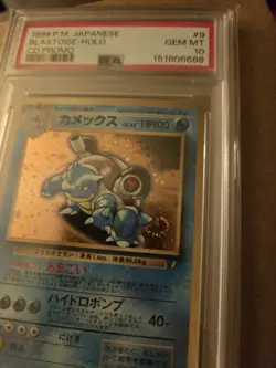 Blastoise Pokemon 1999 Holo CD Promo Japanese 009 PSA 10 💧 💧 💧 Fart Swirl!!! - Image 3