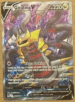 Pokemon Giratina V 185/196 Sword & Shield Lost Origin Ultra Rare Full Art Holo - Image 1