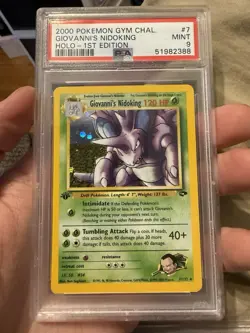 2000 POKEMON GYM CHALLENGE HOLO-1ST ED #7 GIOVANNI'S NIDOKING PSA 9 - Image 1