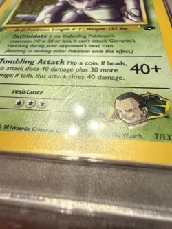 2000 POKEMON GYM CHALLENGE HOLO-1ST ED #7 GIOVANNI'S NIDOKING PSA 9 - Image 4