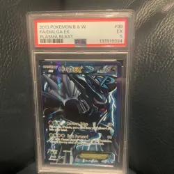 Pokemon 2013 B&W Plasma Blast #99 Full Art Dialga EX PSA 5 - Image 1