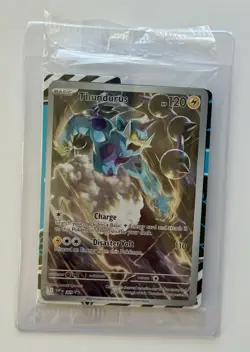 Pokemon Center Black Bolt Thundurus SV209 Black Star Promo Sealed Stamped ETB - Image 1