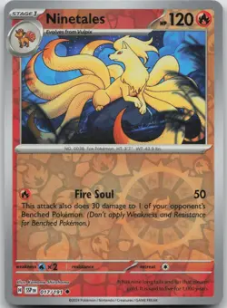 Ninetales 017/191 Uncommon Surging Sparks Pokemon Reverse Holo Near Mint - Image 1