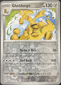Gholdengo 131/191 Sv08: Surging Sparks Reverse Holo - Pokemon Card - Image 1