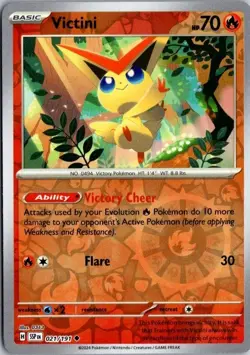 Pokemon Victini 021/191 Surging Sparks Uncommon Reverse Holo NM English TCG - Image 1