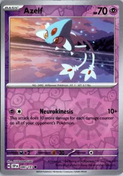 Pokemon Azelf 080/191 Surging Sparks Uncommon Reverse Holo NM English TCG - Image 1