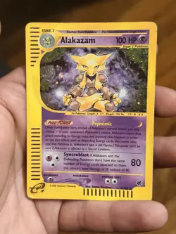 Pokemon Alakazam Expedition Base Set Holo Rare 1/165 English - Image 1