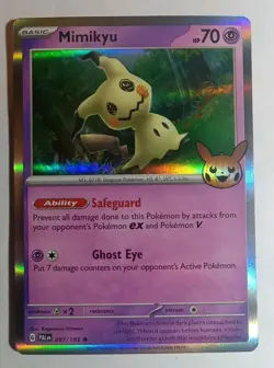 Mimikyu 097/193 HOLO Trick or Trade Halloween Pokemon Card - Image 1