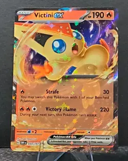 Pokemon 33/197 VICTINI EX Double Rare Full Art Obsidian Flames GTC card NM/MT - Image 1