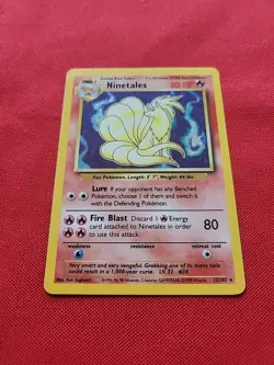 Pokemon: Ninetales Holo Rare #012/102 Base Set 1999 Vintage WOTC - LP+ - A48 - Image 3