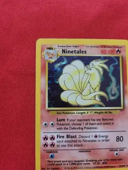 Pokemon: Ninetales Holo Rare #012/102 Base Set 1999 Vintage WOTC - LP+ - A48 - Image 4