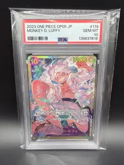 Bandai One Piece CCG - Monkey D. Luffy OP05-119 Secret Rare Foil Full Art PSA 10 - Image 1