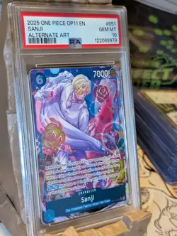 2025 One Piece OP11-051 Sanji Alternate Art SR PSA 10 Gem Mint - Vinsmoke/Straw - Image 2