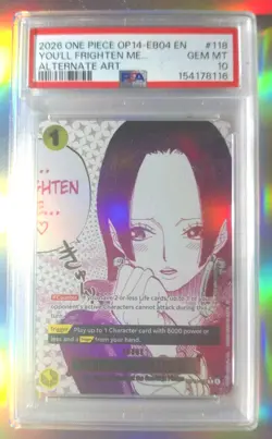 One Piece CCG You'll Frighten Me… Alternate Art OP14-118 PSA 10 Gem Mint - Image 2