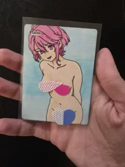 Magic MTG Altered Plains / Land Card | Hand Painted & Color Anime Girl - Image 2