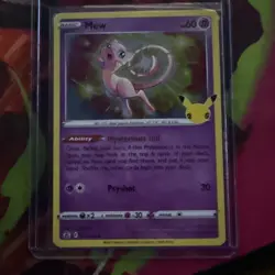 Pokemon Mew Celebrations Rare Holo Near Mint Pack Fresh Sleeved Card - Image 1