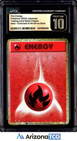 Pokemon 2023 Fire Energy Trading Card Game Classic Japanese BLACK LABEL CGC 10 - Image 1