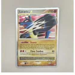 Pokemon Card Lucario LV.X 122/123 Mysterious Treasures Ultra Rare Holo HP110 - Image 1