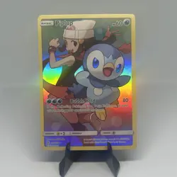 Pokemon TCG Piplup Holo Secret Rare Card Cosmic Eclipse 239/236 - Image 1