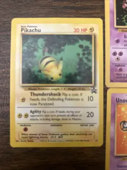 Pokemon Black Star Promo Mewtwo Pikachu Unown J Pokemon Card TCG - Image 2