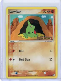 Larvitar 51/101 Dragon Frontiers Reverse Holo Card Stamped LP - Image 1