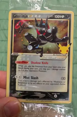 Greninja Gold Star Celebrations Promo SWSH144 2021 TCG Sealed Card - Image 1