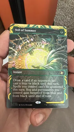 FOIL Veil of Summer #60 Secrets of Strixhaven Magic The Gathering Instant Rare v - Image 1