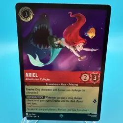 Disney Lorcana Fabled Ariel Adventurous Collector Cold Foil 107/204 NM SR - Image 2