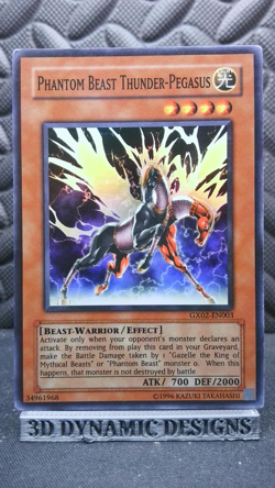 | Yugioh Phantom Beast Thunder-Pegasus GX02-EN003 Super Rare VLP 🔥 | - Image 1